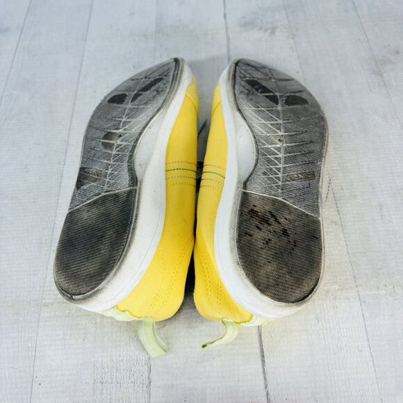 Vionic Beach STINSON Yellow Canvas Padded Insole Washable Lace Up Sneakers Sz 7 - Picture 11 of 16